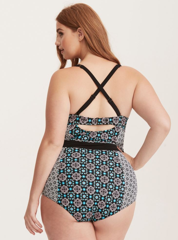 Cross Strap Front Woman High Leg Monokini