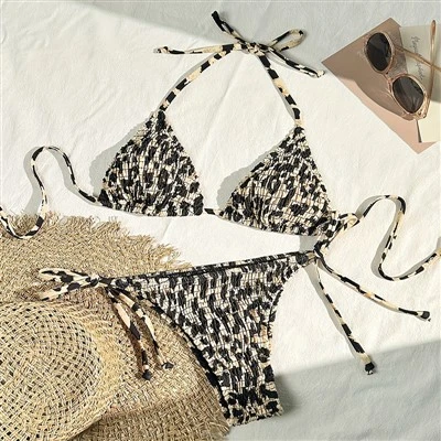 سبک جدید با سبک لباس سکسی کراوات Strappy Triangle Cup Bikini Swimsuit مجموعه لباس شنا