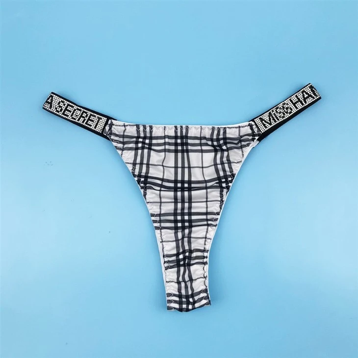 Women's Sexy Rhinestone Oversized Triangle Underwear Low Waist Hip Lifting Appeal Thong