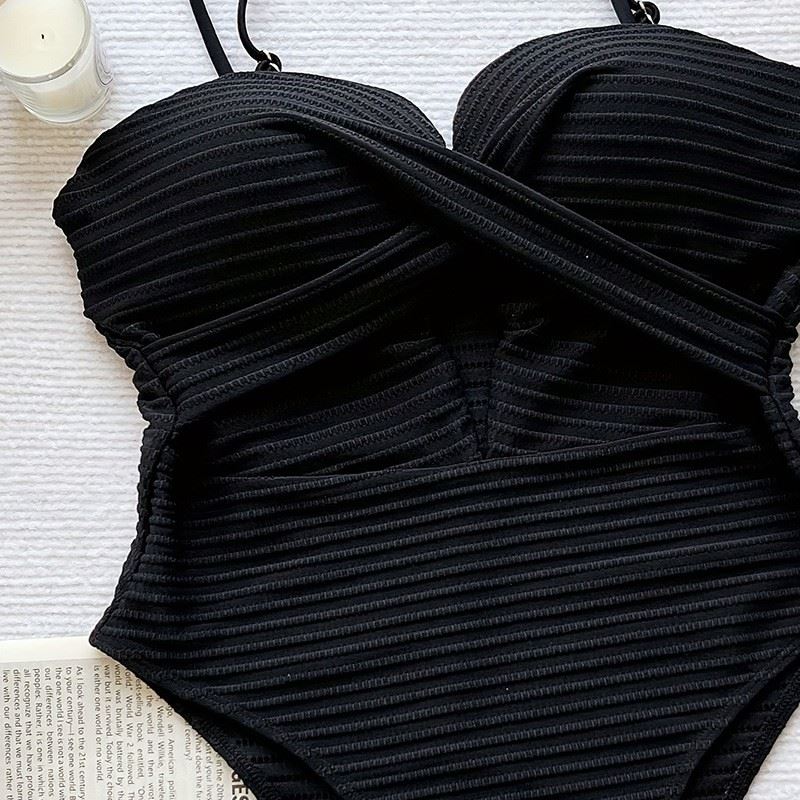 Women's One-Piece Swimsuit Slimming Sexy Solid Color Swimsuit